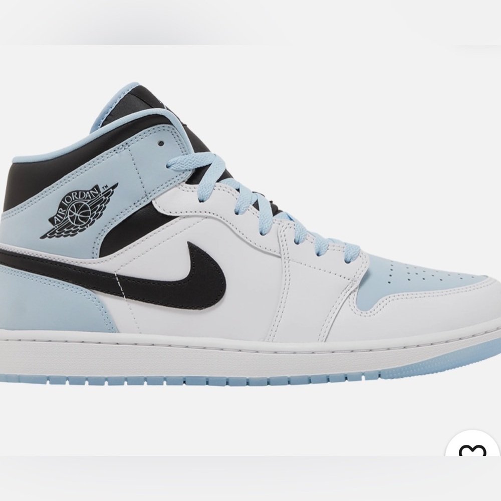 Air Jordan’s 1. Light blue, white and black.